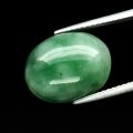 (bild för) Bra Pris Mycket Fin Kvalitet Burmesisk Grön Jadeit Jade 8,56 carat Oval Cabochon Slipning Fin Färg & Translucent Köp Nu!