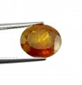 (bild för) Bra Pris Mycket Sällsynt Gulaktigt Orange Sfalerit 3,49 carat Oval Slipning Mycket Bra Lyster & Kvalitet från Spanien Köp Nu!