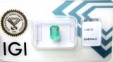 Bra Pris Certified Sällsynt Etiopisk Topp Grön Smaragd 1,55 carat Oktagon Slipning Mycket Fin Kvalitet & Lyster Köp Nu!