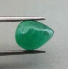 (bild för) Bra Pris Fin kvalitet Grön Zambisk Smaragd 0,83 carat Dropp Cabochon Slipning Bra Färg & Lyster Köp Nu!