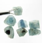 (image for) Good Price Parcel 7 pcs Uncut Green Blue Indicolite (Tourmalin) 35,45 carat Natural Crystal from Kunar Afganistan Purchase Now!