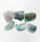 (image for) Good Price Parcel 6 pcs Uncut Green Blue Indicolite (Tourmalin) 36,87 carat Natural Crystal from Kunar Afganistan Purchase Now!