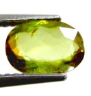 (bild för) Bra Pris Mycket Vacker Neon Gulgrön Sphene (Titianit) 1,28 carat Oval Slipad Mycket Fin Kvalitet & Lyster från Madagaskar Köp Nu!