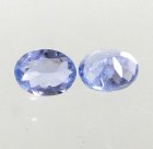 (bild för) Bra Pris Parti 2 st Violett Blå Tanzanit 0,33 carat Oval Fasett Slipning Mycket Fin Från Tanzania Köp Nu!
