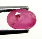 (bild för) Bra Pris Mycket Fin Rosaaktigt Röd - Purpur Röd Rubin 0,52 carat Oval Slipad Fin Lyster & Prisvärd Kvalitet från Madagaskar Köp Nu!