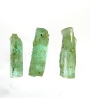 (image for) Parcel 3 pcs Rough Bluish Green Emerald Crystal 2,06 carat Natural Crystal Transparent-Translucent Afghanistan Purchase Now!