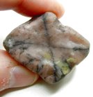 (bild för) Bra Pris Trumlad Polerad Äkta Korssten (Andalusit) 44,08 Gram Naturlig Tydligt Kors Mönster Intressant Sällsynt samlarsten från Brasilien Köp Nu!