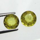 (image for) Good Price Parcel 2 pcs Yellowgreen Sphene (Titianite) 1,32 carat Round Cut Very Good Quality from Madagascar Purchase Now!