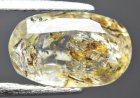 Bra Pris Sällsynt Diamant Kvarts med Petrolium Inklusioner 2,41 carat Oval Slipning fr Afganistan Köp Nu!
