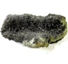 (bild för) Bra Pris Mycket Intressant Stuff med Stibnit (Antimonglans) 204 gram Naturlig Formation Svartgrå Kristaller i Matrix Spännande Samlar Objekt från Marocko Köp Nu!