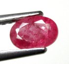 (bild för) Bra Pris Mycket Fin Rosaaktigt Röd - Purpur Röd Rubin 0,70 carat Oval Slipad Fin Lyster & Prisvärd Kvalitet från Madagaskar Köp Nu!