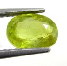 (image for) Good Price Very Beautiful Neon Yellow Green Sphene (Titianite) 1,57 carat Oval Cut Very Fine Quality & Luster from Madagascar Buy Now!