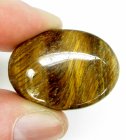 (bild för) Bra Pris Stor Mycket Fin Lystrande Gulbrun Tigeröga 42,64 carat Oval Cabochon Mycket Bra Kvalite & Färg Mönster från Syd Afrika Köp Nu!