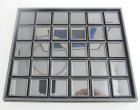 (bild för) Bra Pris Etui låda för ädelstenssamlingen med svart lock och magnetlås, inklusive 30 st 40x40 mm svart plast box. Storlek på lådan är 180x150 mm Köp Nu!