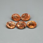 Good Price Certified 1 pcs Parcel 5 pcs Rare "Confetti" Sunstone 5,29 carat Oval Facet with Nice Luster from Africa Purchase Now