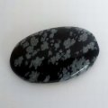 Naturlig design Snöflinge Obsidian 20,67 Ct Oval Cabochon från Afrika