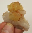 (image for) Good Price Beutiful Cubic Yellow Flourite Crystal Formation with Rock Crystal 33,1 gram Very Nice Exiting Collection Specimen from Morocko Purchase Now!