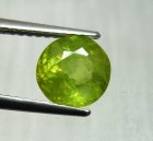 (bild för) Bra Pris Topp Lyster Neon Gulgrön Sphene (Titianit) ca 0,50 carat Rund Slipad Mycket Fin Kvalitet från Madagaskar Köp Nu!