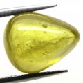Bra Pris Fin Gulgrön Sphene (Titianit) 10,33 carat Dropp Cabochon Slipad från Madagaskar Köp Nu!