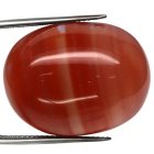 (bild för) Bra Pris Mycket Vacker Orange med ränder Agat 42,22 carat Oval Cabochon Slipning Väldigt Fin Färg & Kvalitet från Botswana Afrika Köp Nu!