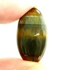 (image for) Good Price Very Nice Lusterous Bluish or Brownish Hawk´s Eye 18,83 carat Oval Cabochon Very Good Quality & Colour´s Pattern from South Africa Purchase Now!