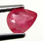 (image for) Good Price Very Nice Pinkish Red - Purple Red Ruby 0,33 carat Pear Cut Nice Luster & Price Worthy Quality from Madagascar Purchase Now!