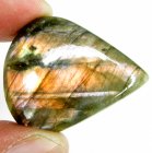 (image for) Good Price Very Good Quality Rainbow Lusterous Labradorite 48,42 carat Pear Cabochon Cut Outstanding Luster & Colur play from India Purchase Now!