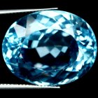 (bild för) Bra Pris Mycket Stor Vacker Swiss Blå Topas 46,89 carat Oval Topp Slipning & Lyster Perfekt Samlarsten från Brasilien Köp Nu!