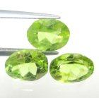 (image for) Good Price Parcel 3 pcs Very Nice Top Green Peridot 3,41 carat Oval Cut Nice Luster & Cheap Quality from Pakistan Purchase Now!