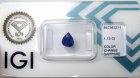 Bra Pris Certifierad Mycket Sällsynt Färgväxlande Safir 1,13 carat Dropp Slipning Topp Kvalitet & Färg från Tanzania Köp Nu!