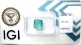 Bra Pris Certifierad Sällsynt Vacker Blå Grön Smaragd 2,36 carat Oktagon Slipning Mycket Fin Kvalitet från Zambia Köp Nu!