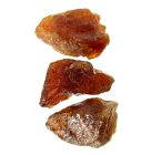 (bild för) Bra Pris Parti 3 st Obehandlad Mycket Fin Orange Brun Spessartit Granat 85,03 carat Naturlig Kristall/Brottstycken från Afganistan Köp Nu!