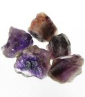(bild för) Bra Pris Parti 5 st Obehandlad Rå Oslipad Violett med Vit Kvartsbandad Ametist 65,39 carat Naturlig Kristall Bit Fin Färg & Kvalitet från Brasilien Köp Nu!