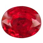 (bild för) Bra Pris Certifierad Sällsynt Topp Röd Rubin 0,85 carat Oval Slipning Mycket Fin Kvalitet från Mozambique Köp Nu!