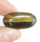 (image for) Good Price Big Very Nice Lusterous Yellow Brown Tiger´s eye 31,66 carat Oval Cabochon Very Good Quality & Colour´s Pattern from South Africa Purchase Now!