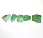 (image for) Parcel 5 pcs Rough Bluish Green Emerald Crystal 4,88 carat Natural Crystal Transparent-Translucent Afghanistan Purchase Now!