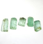(image for) Parcel 5 pcs Rough Bluish Green Emerald Crystal 4,22 carat Natural Crystal Transparent-Translucent Afghanistan Purchase Now!