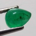 Fin kvalitet Topp Grön Zambisk Smaragd 0,70 Ct Dropp Cabochon Slipning