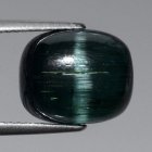 Indigolit Kattöga (Blå Turmalin) 6,75 Ct Kudd Cab 12x10x5,6 mm