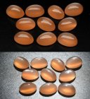 Bra Pris Parti 10 st Orange Kattöga Månsten 5,36 carat Oval Cabochon Slipning med Skarpa Ögon från Sri Lanka Köp Nu! (bild för) Bra Pris Parti 10 st Orange Kattöga Månsten 5,36 carat Oval Cabochon Slipning med Skarpa Ögon från Sri Lanka Köp Nu!