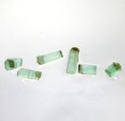 (image for) Parcel 6 pcs Rough Bluish Green Emerald Crystal 3,49 carat Natural Crystal Transparent-Translucent Afghanistan Purchase Now!