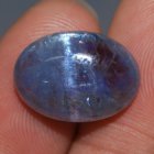 (image for) Good Price Super Rare Tanzanite Cat´s Eye 10,23 carat Oval Cabochon Very Beutiful Violet Blue Colour with Sharp Eye from Tanzania Purchase Now!