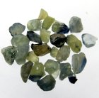 (image for) Good Price Parcel 25 pcs Very Nice Rough Uncut Yellowish Green-Green Blue White Sapphire 17,09 carat Natural Crystals Good Colour & Quality from Africa Purchase Now!
