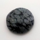 Naturlig design Snöflinge Obsidian 14,41 Ct Rund Cabochon från Afrika