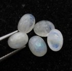 Good Price Parcel 5 pcs Nice Quality Blue Shimmering Moonstone 5,70 carat Oval Cabochon Cut Nice Luster Purchase Now!