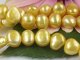 (image for) Yellow Freshwaterpearl Nugget 6-7 mm 37-39cm/str.