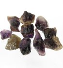 (bild för) Bra Pris Parti 10 st Obehandlad Rå Oslipad Violett med Vit Kvartsbandad Ametist 125 carat Naturlig Kristall Bit Fin Färg & Kvalitet från Brasilien Köp Nu!