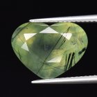 (image for) Good Price Very Interesting Rare Rutile Prehnite 8,96 carat Heart Facet Cut Lovely Colour from Africa Purchase Now!