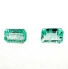 (bild för) Bra Pris Parti 2 st Sällsynt Topp Grön Smaragd 0,44 carat Oktagon Slipning Hög Kvalitet från Panjshir Valley Afganistan Köp Nu!