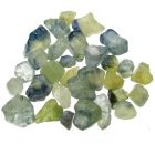 (bild för) Bra Pris Parti 30 st Mycket Fin Rå Oslipad Gulaktigt Grön-Grön Blå Vit Safir 17,48 carat Naturliga Kristaller Bra Färg & Kvalitet från Afrika Köp Nu!